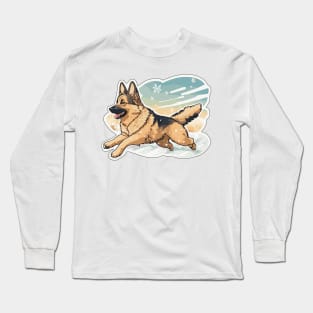 German Sheppard Sticker Long Sleeve T-Shirt